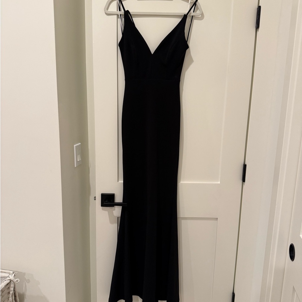 Lulu’s All This Allure Black Strappy Backless Mermaid